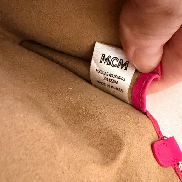 NWT MCM Pink Portuna Aren WOC with Chain Strap Crossbody Bags